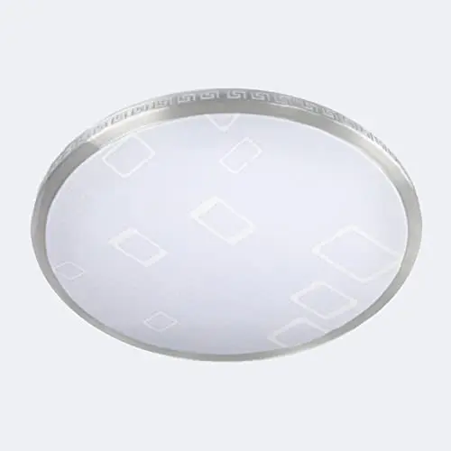 Plafón LED con rejilla, borde Lu, color variable, luz blanca, luz cálida, luz amarilla 3 colores de luz opcionales 30W+30W (Ø330MM) - 1