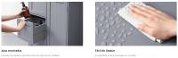 VASAGLE Armario de Baño, Mueble de Baño Estrecho, Cómoda de Baño, Cajonera con 3 Cajones, Armario con Puerta, Estante Ajustable, 30 x 60 x 81 cm, Blanco Nube/Gris Paloma - details 2