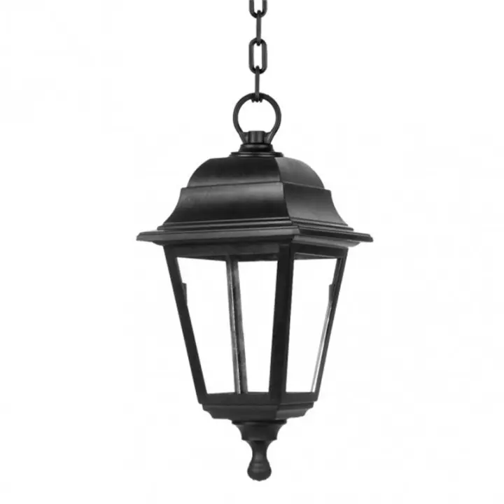 FABRILAMP Colgante Exterior Albahaca Negro Policarbonato Faroles - 1