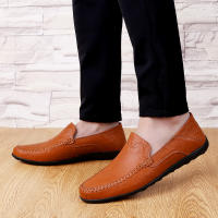 Zapatos De Cuero Genuino Para Hombre Casual Lujo Mocasines Suaves Transpirables Botines Slip on Barco Talla Grande 37-47 - details 24