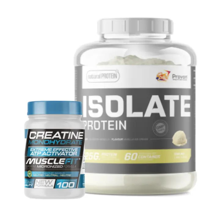 Aumento Muscular Pack Isolate CFM Provon Chocolate + Creatina Monohidrato - Natural Protein - 1