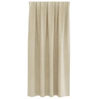 Cortinas Blackout de vidaXL con cinta superior 2 pcs Crema de terciopelo - details 2