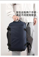 Mochila para exteriores tipo caja abierta, sencilla, transpirable, con doble hombro, gran capacidad, para hombre, con compartimento para zapatos independiente por USB. - details 16