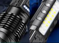 Linterna Táctica LED De Alta Potencia Recargable Con Zoom Telescópico Y Batería Integrada Para Camping Luz De Emergencia Con Distancia De Iluminación De 100-200 M - details 10
