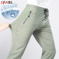 Pantalones De Deporte Al Aire Libre Para Hombres 5XL Con Bolsillos Cierre De Cremallera Secado Rápido Talla Media Estilo Casual Color Negro Azul Oscuro Verde - details 0