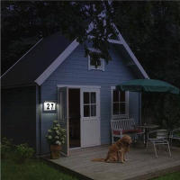 Luz De Número De Casa Solar LED Impermeable Para Exterior Luz De Pared Sin Cable Decorativa Para Jardín Y Puerta Con Signo De Dirección - details 7