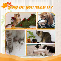 Pawhut Árbol para Gatos de Suelo a Techo de 202-242 cm Torre para Gatos con 3 Plataformas Postes Rascadores Altura Ajustable y Decoración de Hoja de Arce Naranja - details 7