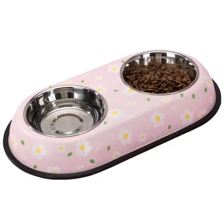 Cuenco Elevado para Agua y Comida de Maple inoxidable de primera calidad Cuenco para Perros Cuenco Doble para perros y Gatos - 1