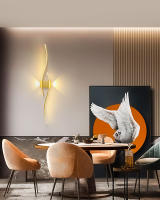Lámpara De Pared LED Negra Y Blanca Para Sala De Estar TV Sofá Iluminación Interior Moderna En Largo Tira LED AC85-265V - details 18