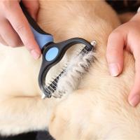 Peine Para Perros Y Gatos Eliminador De Pelos Y Nudos Doble Cara Herramienta De Peluquería Para Mascotas Material De Acero Inoxidable - details 1