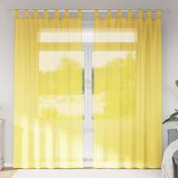 vidaXL Cortinas de gasa con trabillas 2 uds 140x245 cm en color Rosa claro/Arena/Morado y más | protección solar decorativa para ventanas hogar oficina dormitorio fácil de instalar - details 8
