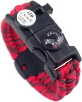 Pulsera de supervivencia 21 en 1, cuerda de paracaídas de 7 núcleos, kit de equipo de pulsera deportiva de emergencia, brújula impermeable, luz LED SOS, termómetro, silbato de rescate, iniciador de