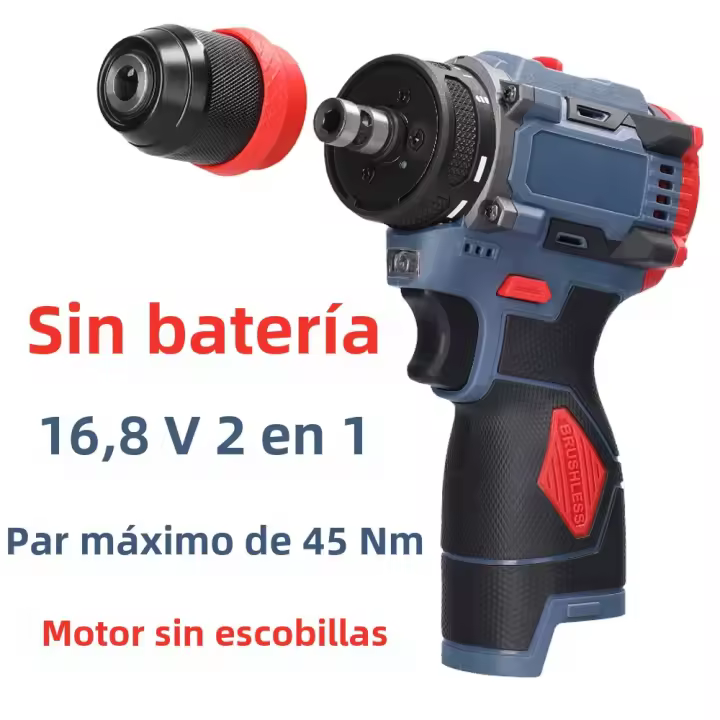 Mini Destornillador Eléctrico 21V 2en1 De Batería Torque Alto Motor Brushless Herramienta Multifuncional Sin Cuerda Práctica Para DIY En El Hogar - 1