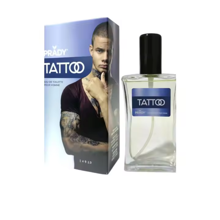 Prady Tattoo EUA de Colonia para Hombre 100ml, con un aroma fresco, especiado y amaderado. Es ideal para uso diario y ocasiones casuales, ofreciendo una sensación de energía y confianza. - 1