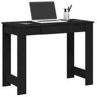 vidaXL Escritorio madera contrachapada color 100x45x75 cm en color Roble Sonoma/Blanco/Roble ahumado y más | estructura resistente ideal para salón dormitorio o estudio - details 5