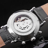 Reloj Mecánico Automático JARAGAR 348 Para Hombre Con Correa De Cuero Lujo Resistente Al Agua Casual Business Reloj Hombre - details 20