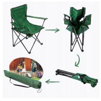 Set 2 Sillas Plegable Camping Silla Pesca Playa Acampada Exterior con reposabrazos portavasos 50x50x80cm - details 2
