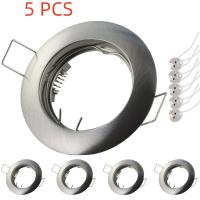 5Pcs Luz De Punto LED Recargada Con Soporte Redondo Y Porta Lámpara MR16 Fijación En Techo 60mm Para Vestíbulo Y Salón - details 2