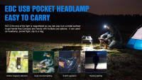 Linterna LED TrustFire MC12 EDC Potente 1000 Lumens Recargable Magnética Lámpara De Cabecera XP-L HI Para Camping Y Pesca - details 10
