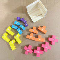 Juguetes De Puzzle 3D De Madera Colorida Luban Lock Clásico Juego Inteligente Para Niños Y Adultos Mini Cubo MBS-145 - details 5