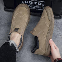 Zapatos De Trabajo Antideslizantes Para Hombre Tenis Casuales De Cuero Slip-on Para Caminar Confort Primavera/Otoño Talla Verdadera - details 5