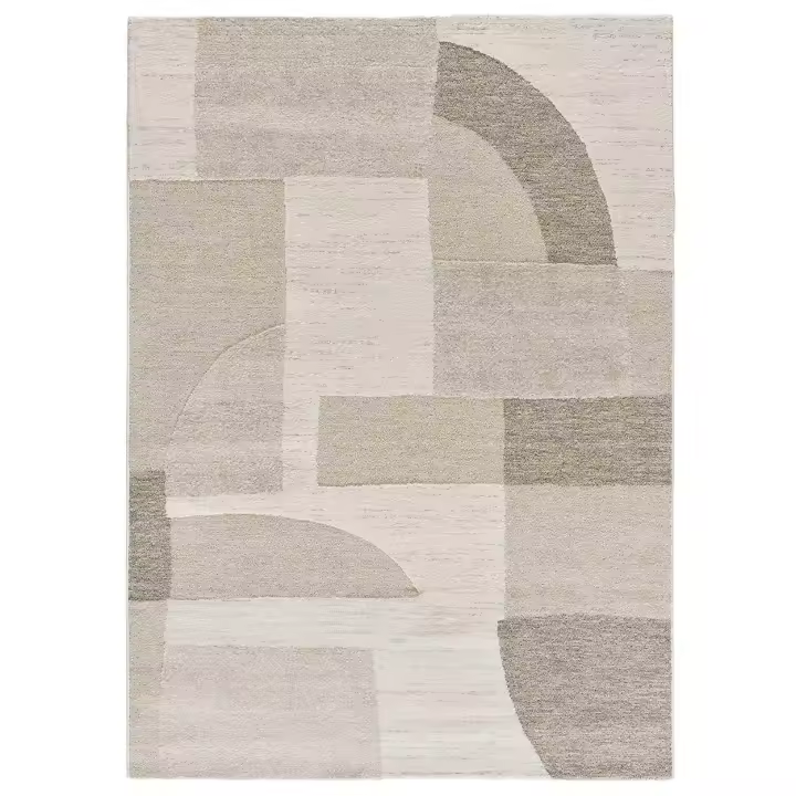 ATTICGO Alfombra de Interior de Estilo Geométrico con relieve en Crema - VERONA 2294 | 80X150, 120X170, 160X230 cm - 1