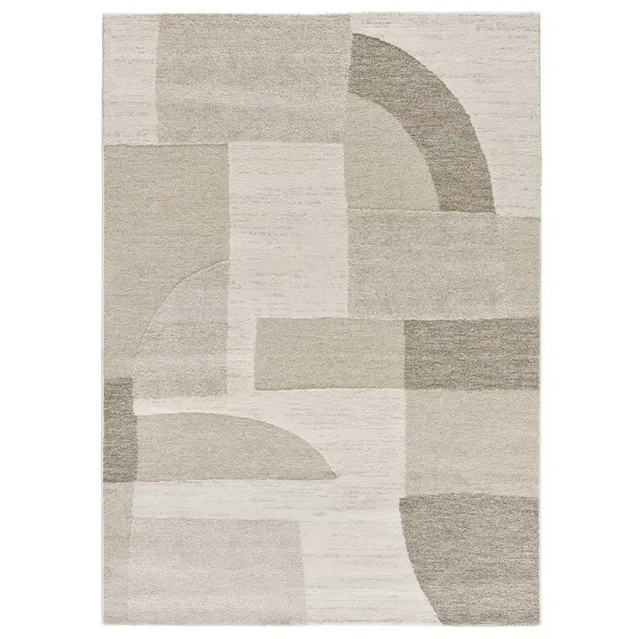 ATTICGO Alfombra de Interior de Estilo Geométrico con relieve en Crema - VERONA 2294 | 80X150, 120X170, 160X230 cm - 1
