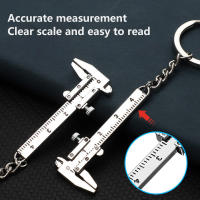 Mini Regla De Metal Con Calibrador Llavero Portátil 0-4cm Herramienta De Medición Para Bolso Coche Joyería Accesorio De Llavero - details 0
