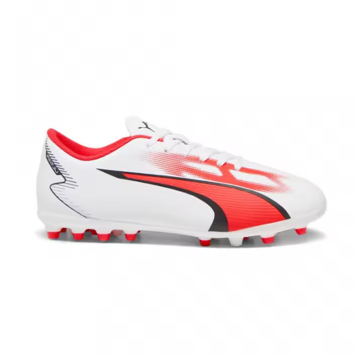 Botas de Fútbol para niño/a Puma Ultra Play MG Jr en color Blanco, Naranja y Negro-107532-01 Puma - 1