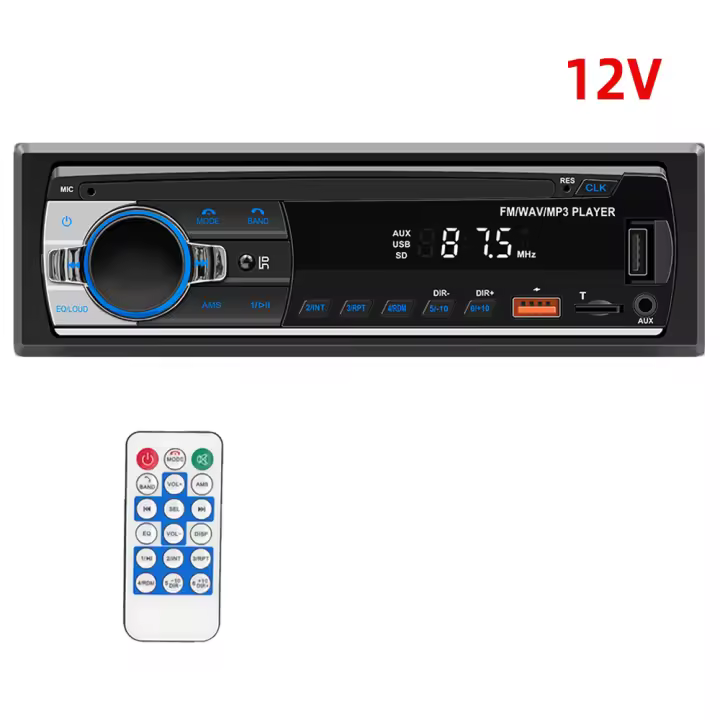 Reproductor De Radio Para Coche HIPPBQCC 1 Din MP3 Digital BT Estéreo Con USB Y Control Del Volante Reproductor De Música FM Audio Digital In-Dash 12V - 1
