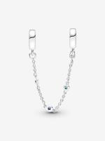 Pandora - Cadena de seeurbad con triple Piedra Azul-Plata de Lei - details 0