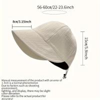 Gorro De Béisbol Para Mujer Con Protección Solar Gran Circunferencia De Cabeza Moda Versátil Sombrero De Sol Para Rostro Pequeño - details 6