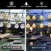 Luces De Bolboba Solar Impermeable 5M/6.5M Para Jardín Y Fiestas Decoración De Cadena De Luces Cristalina Exterior - details 1