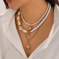 IngeSight.Z Conjunto De 3 Collares De Lujo Con Colgante De Tortuga Y Concha Para Mujer Estilo Clásico De Verano Joyería De Playa - details 4