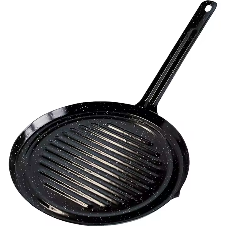 Asador Grill Esmaltado Rayado 24 Cm - Apto para Todo Tipo de Cocinas - 1