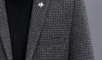 Traje Casual Grueso Para Hombre Estilo Coreano De Moda Abrigo Occidental Slim Ajustado Traje De Otoño E Invierno Con Cierre Simple - details 10
