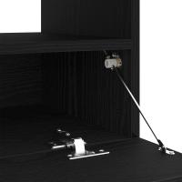 Mueble de TV vidaXL con luces LED Negro y Roble 100x35x40 cm de Madera - details 6