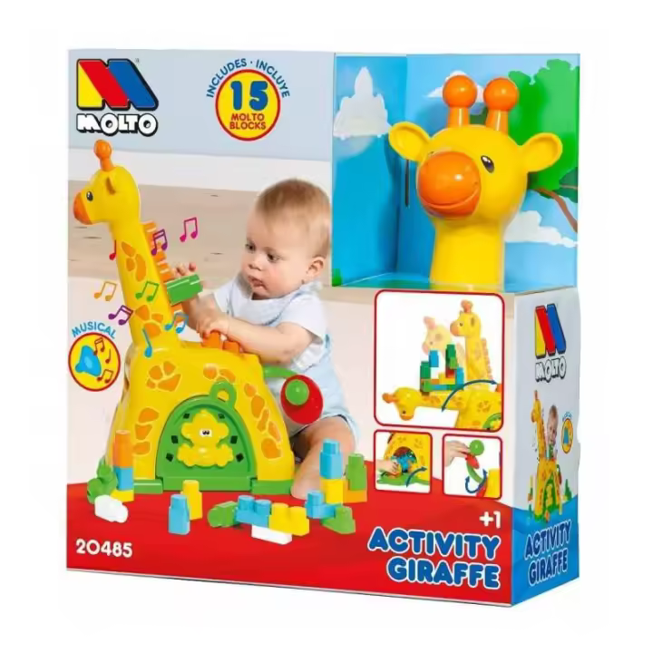 Molto Jirafa Actividades 25 Piezas - Juguetes para Apilar y Anidar - 1
