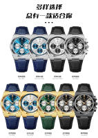 Reloj multifuncional para hombre nuevo con correa de cuero, reloj de cuarzo ultrafino. - details 3