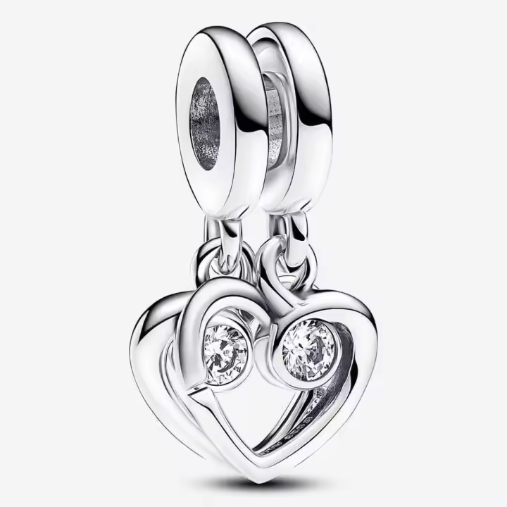 Pandora Charm de Colgante en Plata de Ley Colgante divisible Forever & Always，Incluye Caja Original - 1