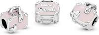 Charm para bolso de viaje Pandora rosa - Compatible con pulseras Moments - Joyería para mujer - Regalo para las mujeres de tu vida，Incluye Caja Original - details 0