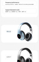 Auriculares inalámbricos, auriculares inalámbricos con graves profundos, auriculares plegables ligeros con micrófono incorporado, compatibles con cable de audio de 3.5 mm, teléfono móvil, auriculares para Sets - details 17