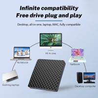 2en1 Lector Y Grabador Externo De DVD RW CD Para Laptop USB3.0 Tipo C Disco Óptico Portátil Alta Velocidad Compatible Con PC - details 4