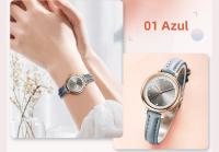 Reloj De Mujer Shengke Con Correa De Cuero Delgada Y Dial Mini Elegante Movimiento Japonés De Cuarzo Regalo Para Niña - details 2