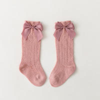Calcetines De Verano Para Niñas Con Lazo Calcetines Largos Hasta La Rodilla De Algodón Y Spandex Para Bebés Y Niñas Todoterreno Transpirables Suela Hueca Diseño De Princesa - details 21