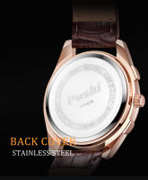 Reloj De Pulsera Deportivo Para Hombre POSHI Nueva Moda 2023 Con Correa De Cuero Lujo Movimiento Cuarzo Impermeable Y Calendario - details 5