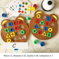Juegos De Rompecabezas Educativos Para Niños Formas Geométricas Colores Tablero De Jigsaw Interacción Temprana Juguetes Unisex - details 9