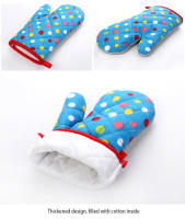 Mitten Microondas Horno Guante de Algodón Con Aislamiento Para Hornear Guantes Resistentes Al Calor Horno Mitones Terileno Antideslizante Lindo Herramienta DE LA Cocina 1 Unids - details 14