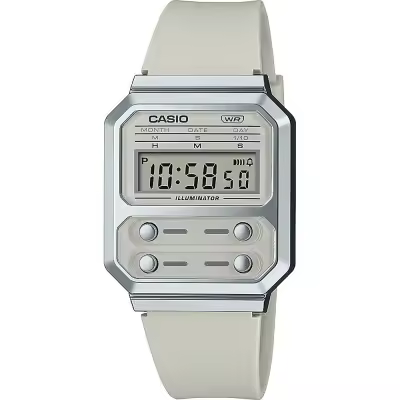 Casio Reloj Vintage Beige A100WEF-8AEF Luz LED - 1