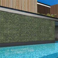 Panel De Hierba Artificial De Plástico 1pc Decoración Verde Para Pared Protección UV Valla De Privacidad Para Decoración De Hogar Y Exteriores - details 2